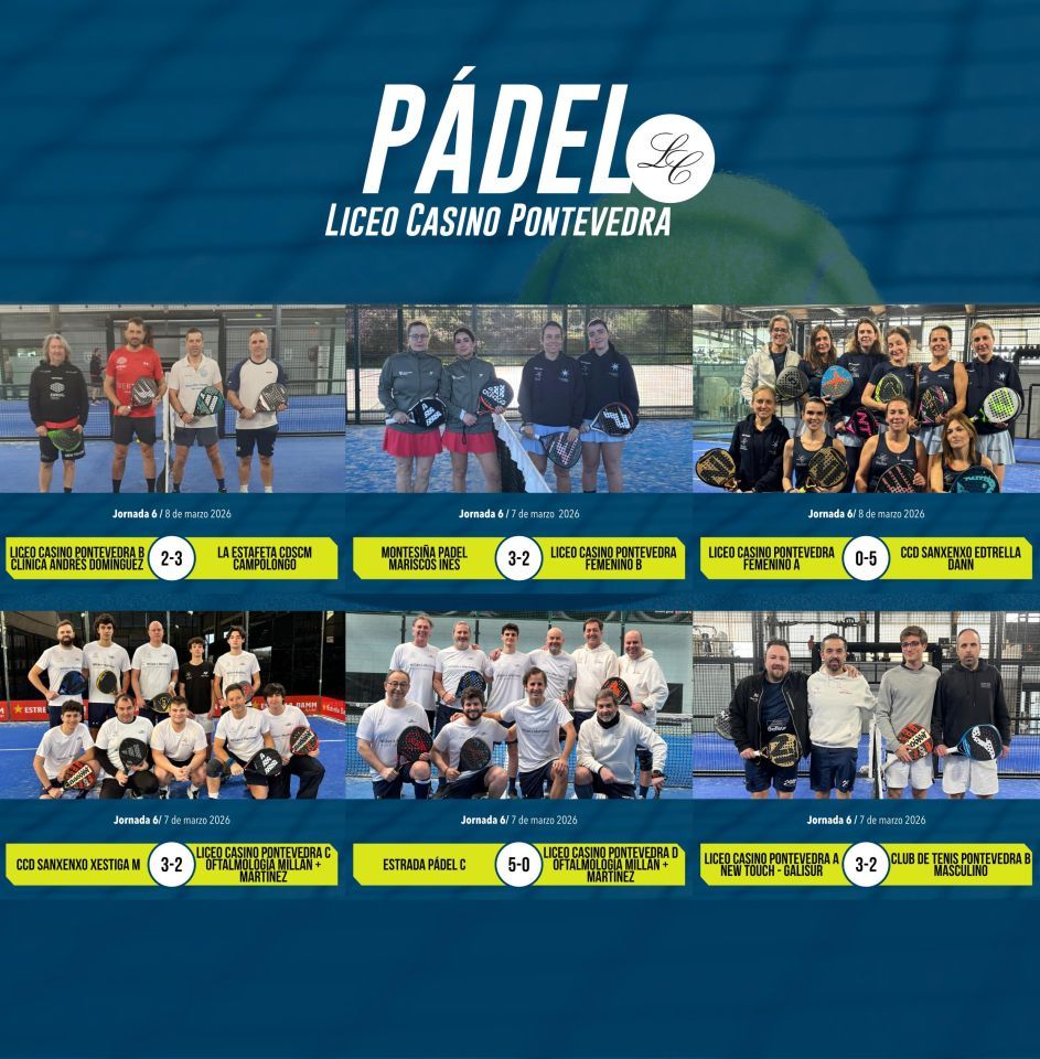 Resultados Liga Gallega de Pádel 2026