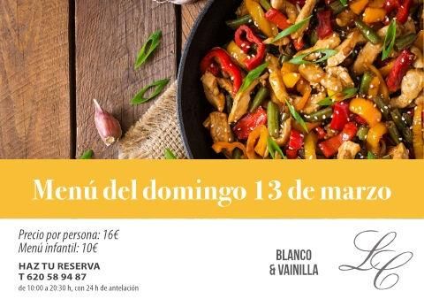 Menú domingo 13 de marzo