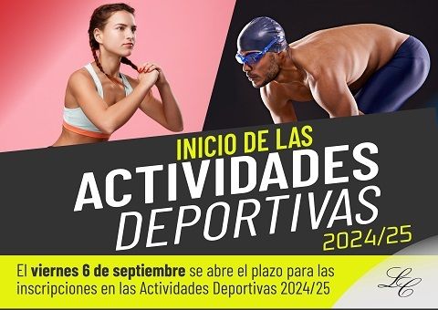 Inicio Actividades Deportivas 2024-25 y Plazo de Inscripción
