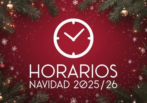 Modificación de horarios por las fiestas navideñas