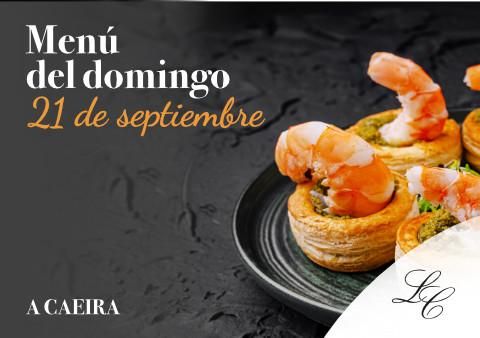 Menú del domingo 21 de agosto en A Caeira 2025