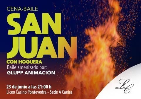 Cena Baile de San Juan, con hoguera