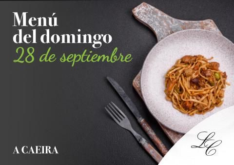 Menú del domingo 28 de septiembre en A Caeira 2025