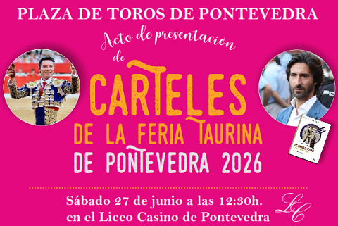 Presentación Carteles de la Feria Taurina de Pontevedra 2026