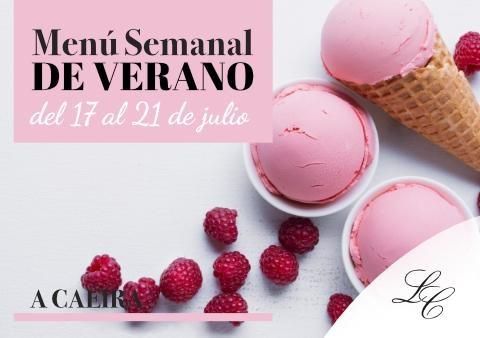 Menú domingo 23 de julio y martes 25