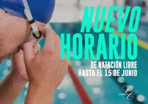 Nuevo horario de natación libre