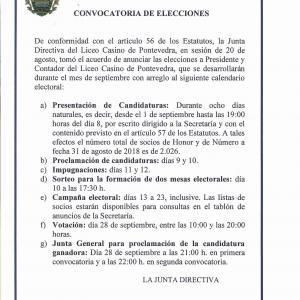 CONVOCATORIA DE ELECCIONES
