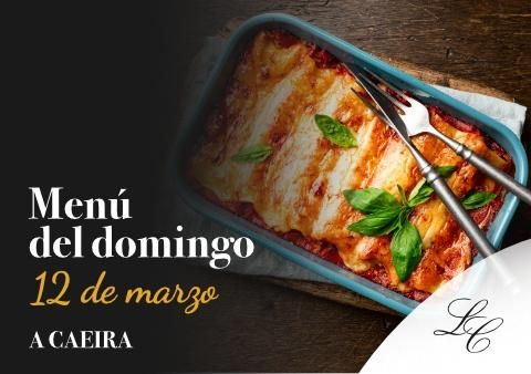 Menú del domingo 12 de marzo