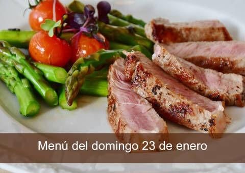 Menú domingo 23 de enero