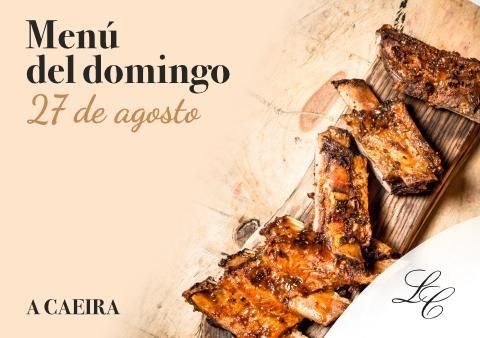 Menú del domingo 27 de agosto