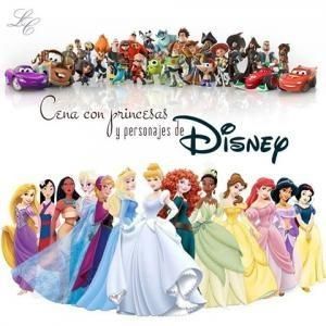 CENA CON PRINCESAS Y PERSONAJES DISNEY