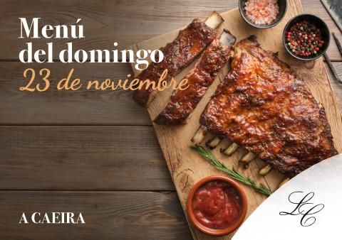 Menú del domingo 23 de noviembre en A Caeira 2025