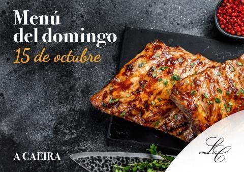 Menú del domingo 15 de octubre en A Caeira