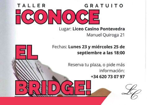 Taller gratuito para conocer el juego de bridge 2024
