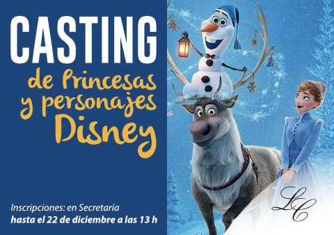Casting de Princesas y personajes Disney