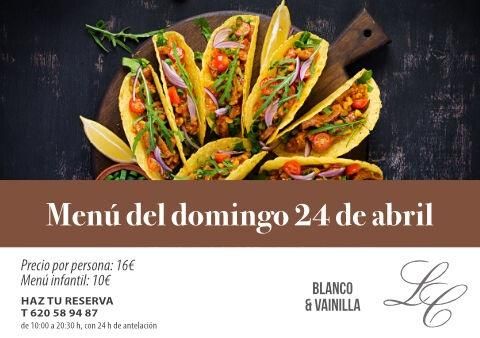 Menú domingo 24 de abril