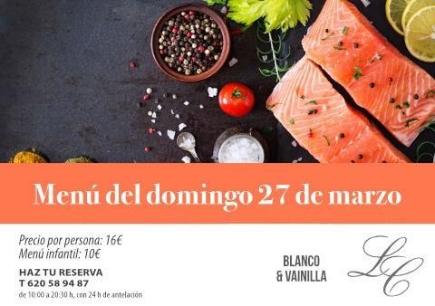 Menú domingo 27 de marzo