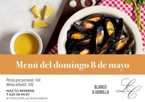 Menú domingo 8 de mayo