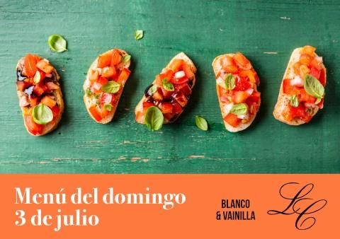 Menú domingo 3 de julio 2022