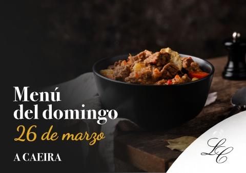Menú del domingo 26 de marzo