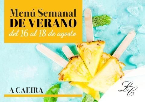 Menú domingo 20 de agosto 2023